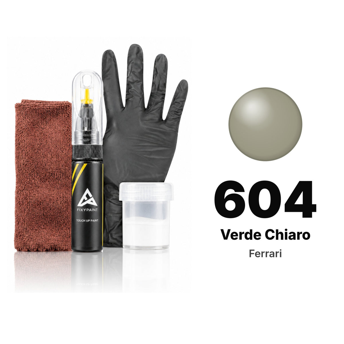 Vernice ritocco per Ferrari – 604 Verde Chiaro (tutti i modelli, 1987–1993), kit Completo