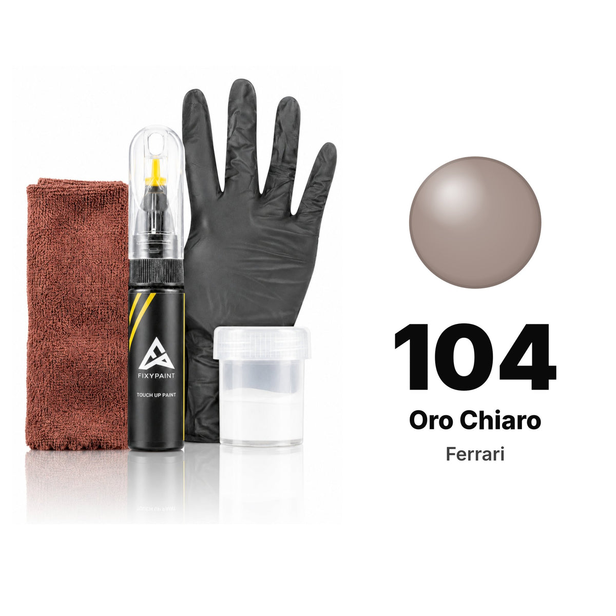Touch-up paint for Ferrari 104 Oro Chiaro, Complete kit