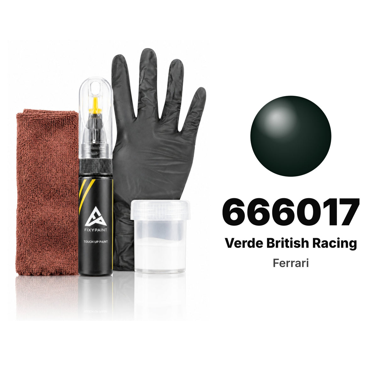 Touch-up paint for Ferrari 666017 Verde British Racing, Complete kit