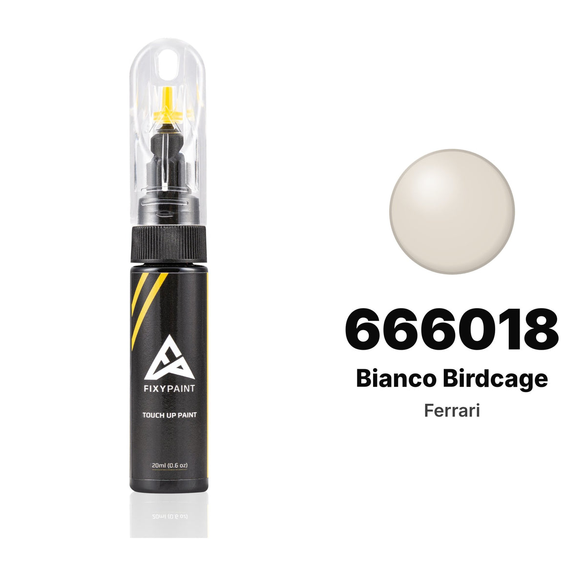 Touch-up paint for Ferrari 666018 Bianco Birdcage, Basic kit