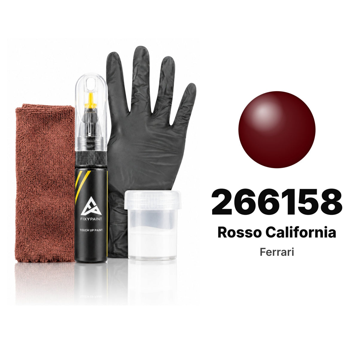Pintura de retoque para Ferrari – 266158 Rosso California (todos los modelos, 2015, 2018, 2020), kit Completo