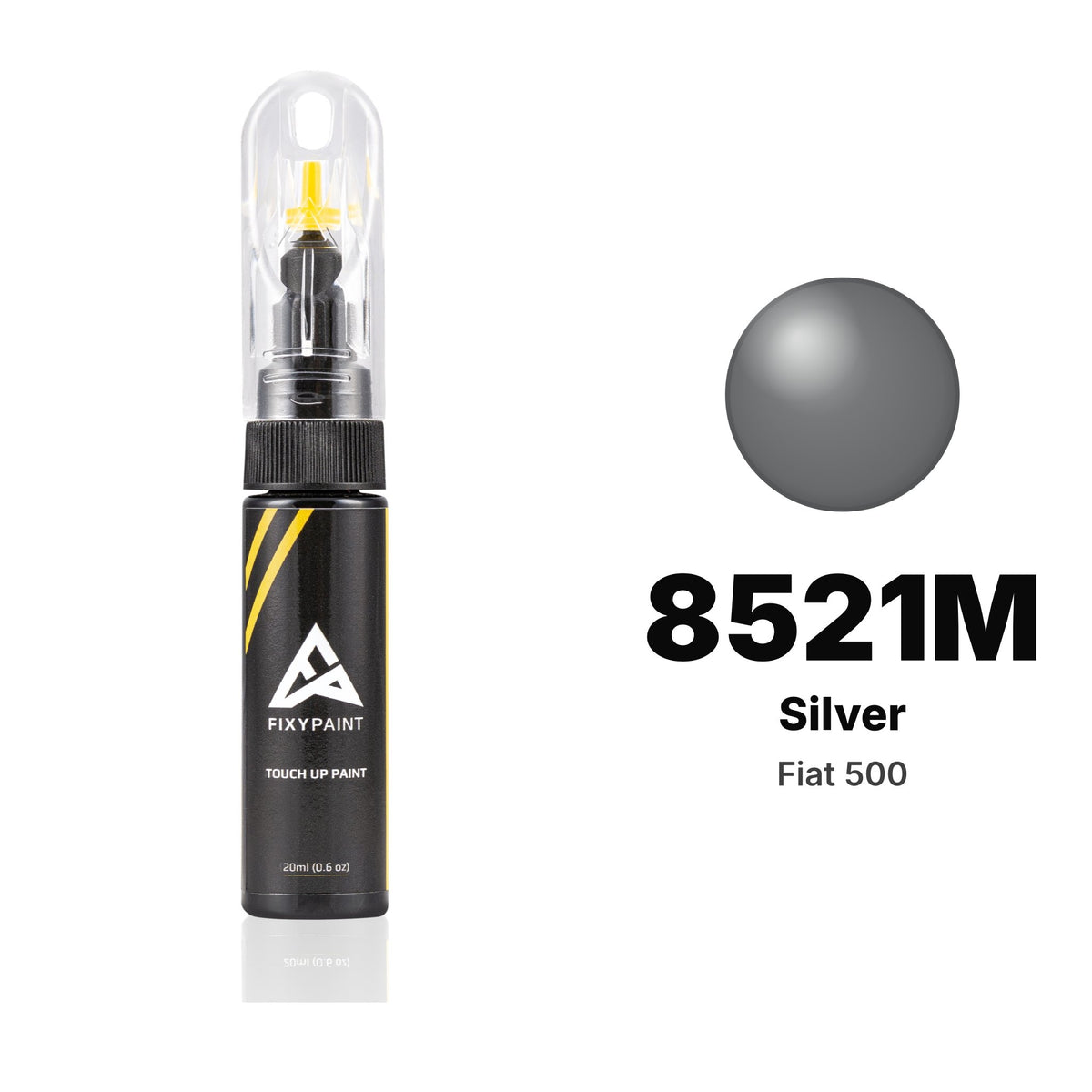 Touch-up paint for Fiat 500 8521M Silver, Basic kit