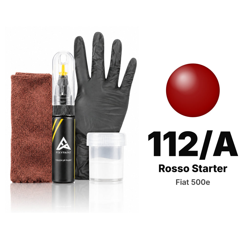 Touch-up paint for Fiat 500e 112/A Rosso Starter, Complete kit