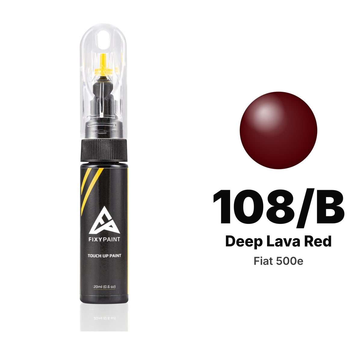 Fiat 500e 108/B Deep Lava Red touch-up paint, Basic kit