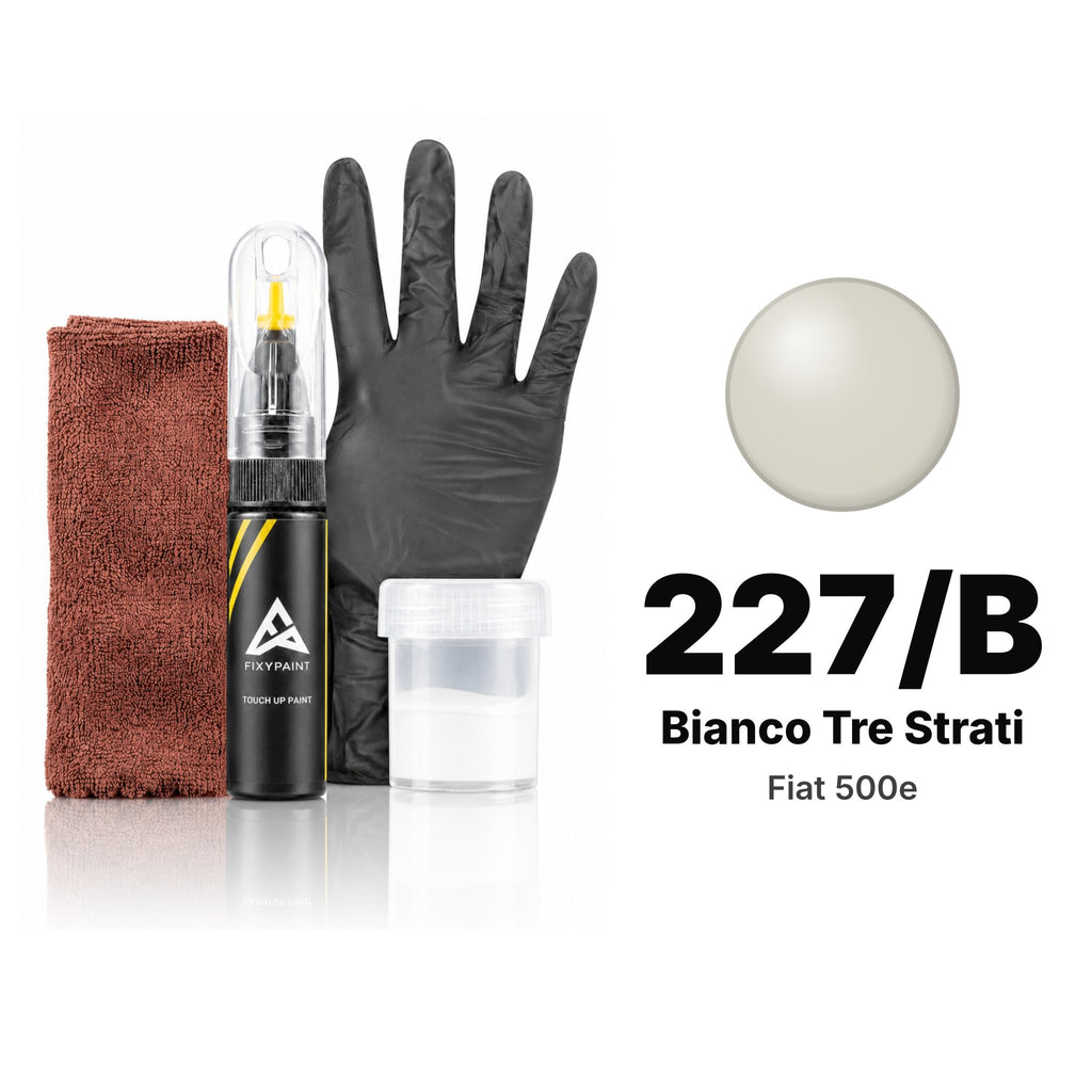 Touch-up paint for Fiat 500e 227/B Bianco Tre Strati, Complete kit
