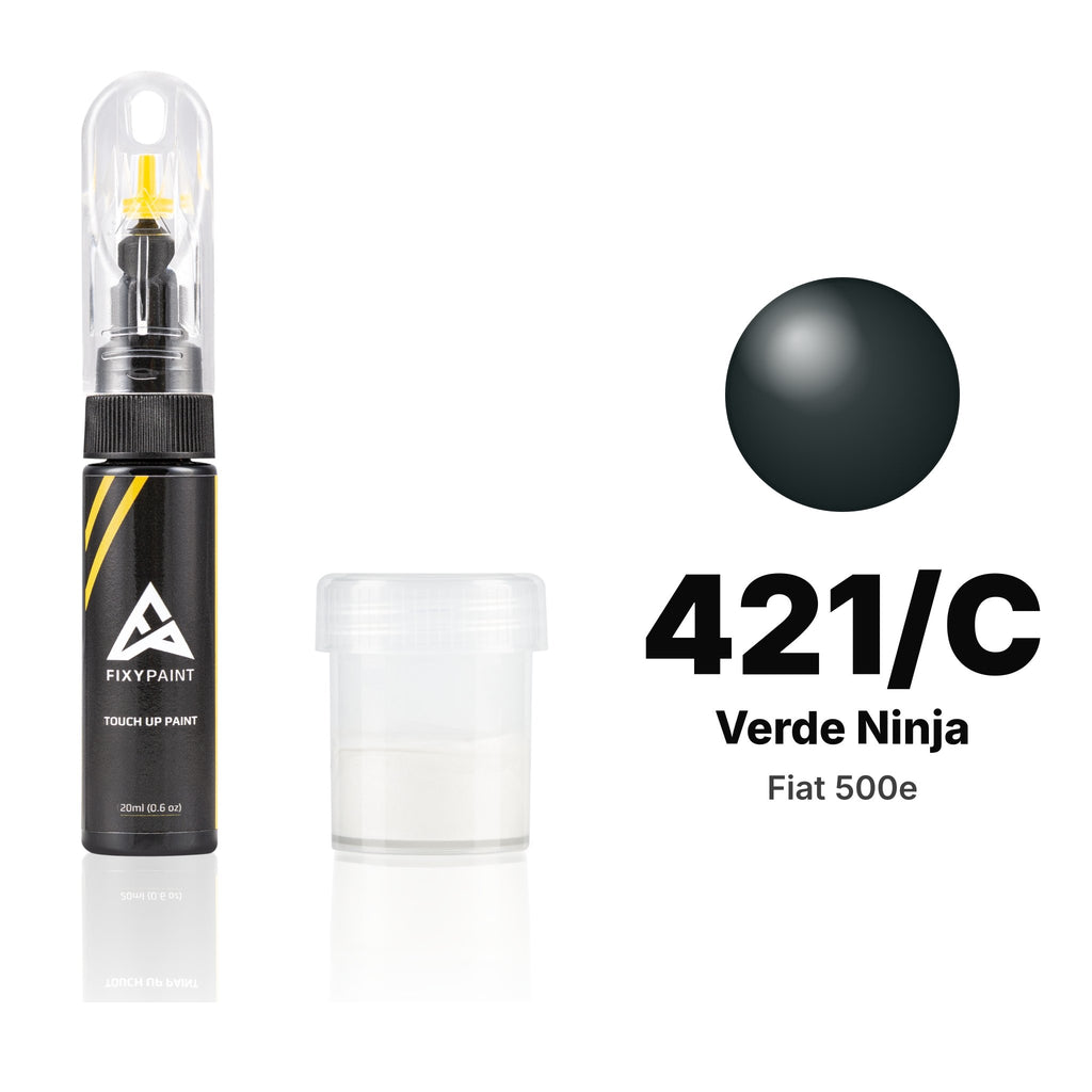 Touch-up paint for Fiat 500e 421/C Verde Ninja, Standard kit