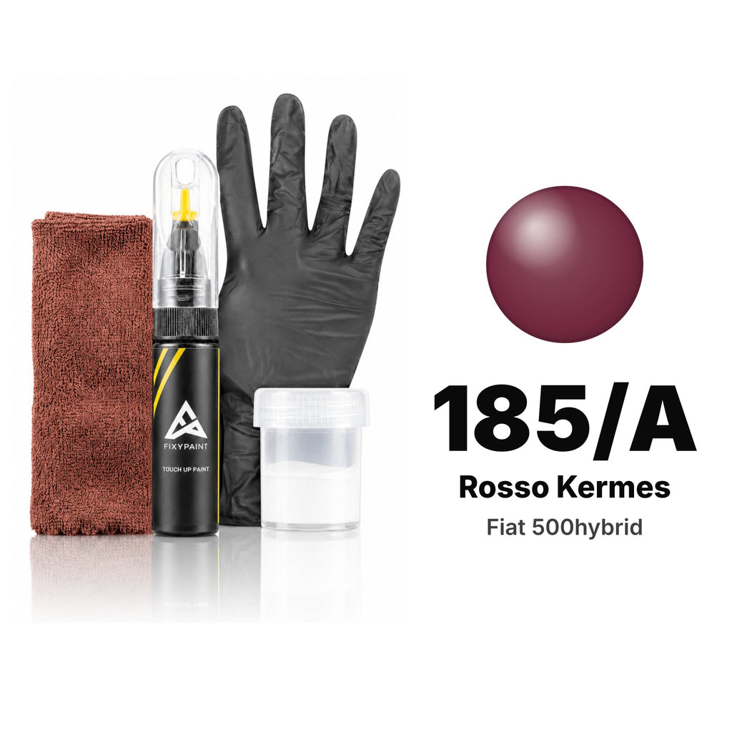 Touch-up paint for Fiat 500hybrid 185/A Rosso Kermes, Complete kit