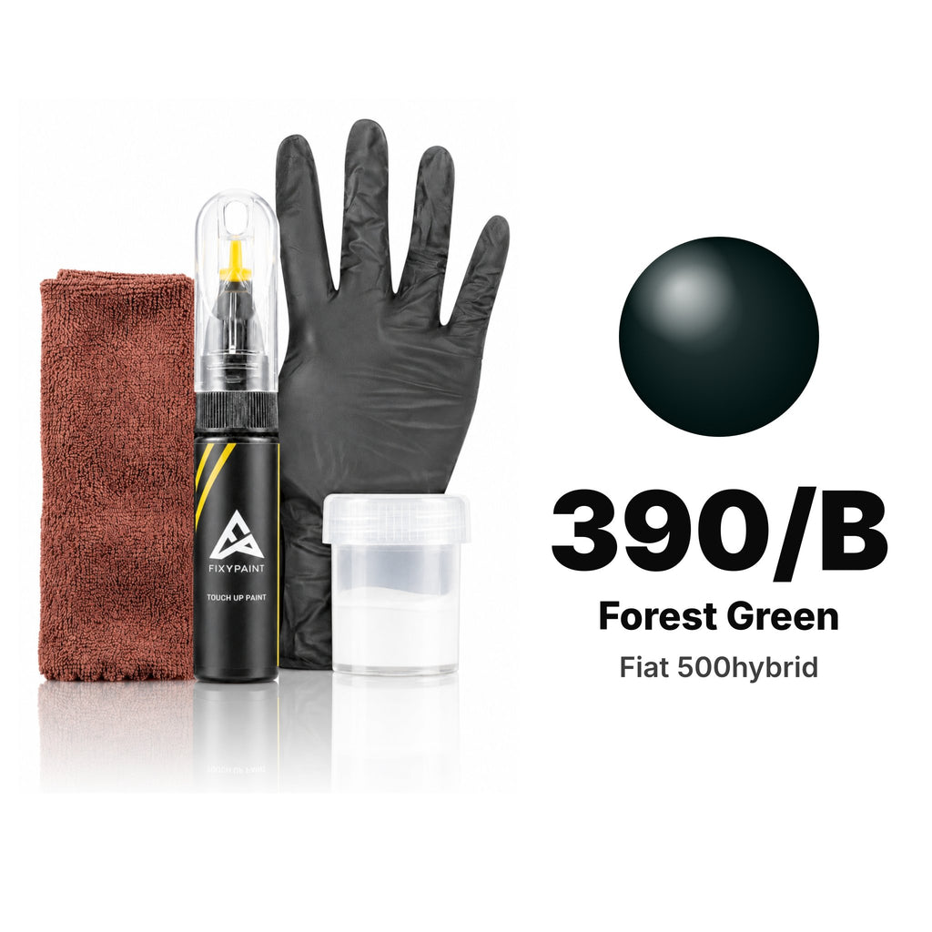 Touch-up paint for Fiat 500hybrid 390/B Forest Green, Complete kit