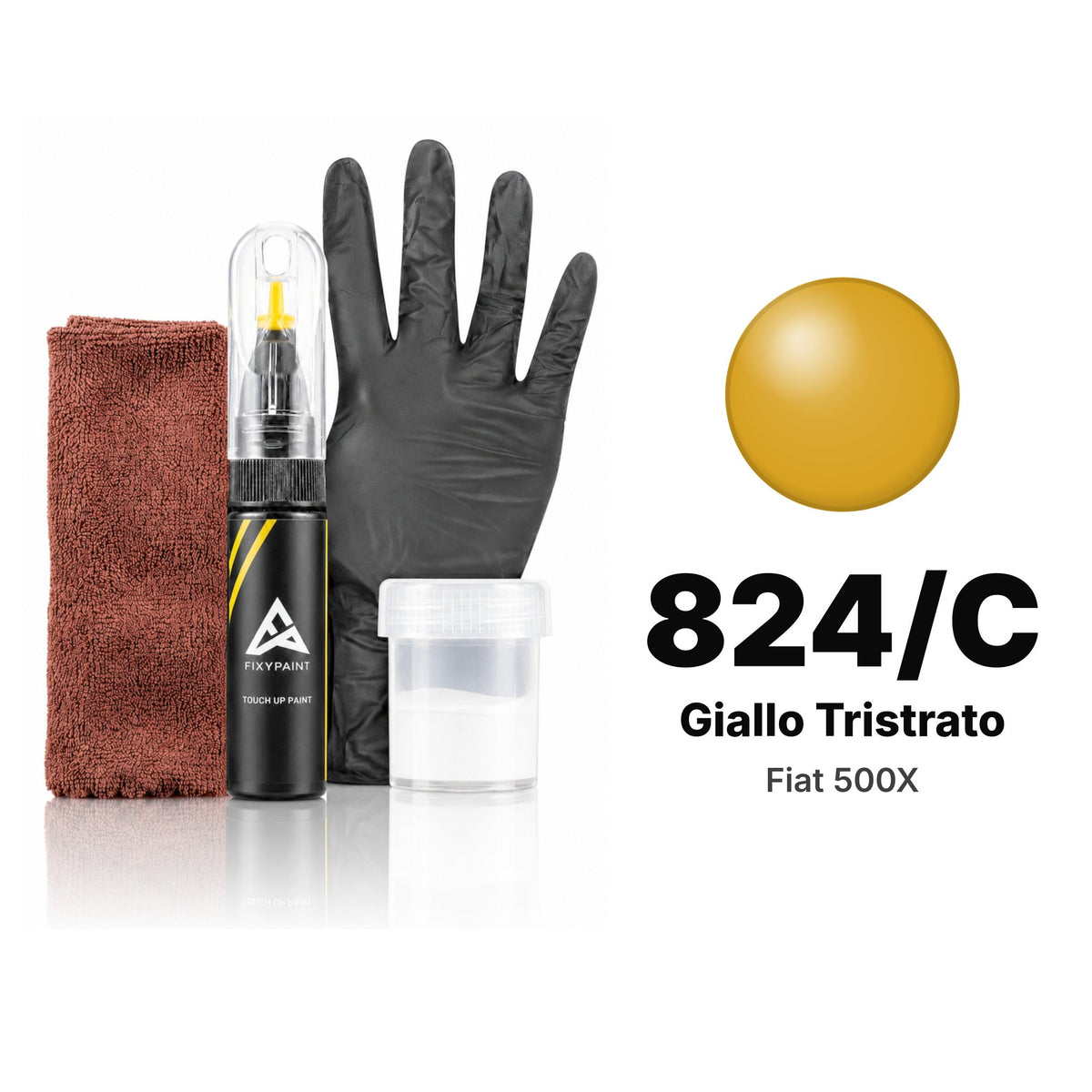 Touch-up paint for Fiat 500X 824/C Giallo Tristrato, Complete kit