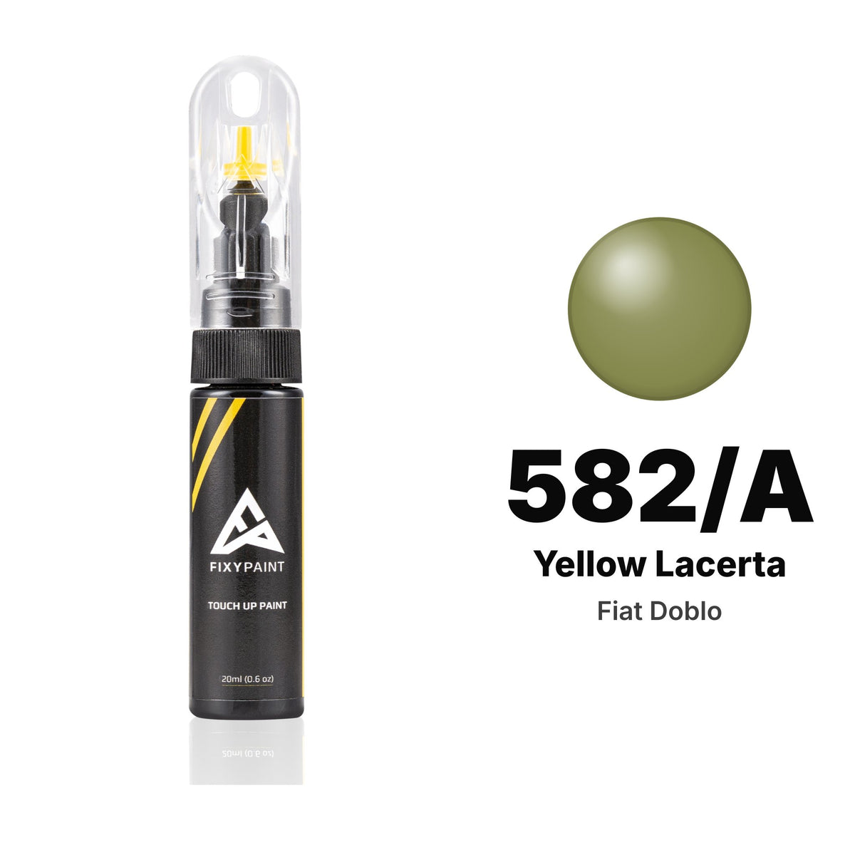 Touch-up paint for Fiat Doblo 582/A Yellow Lacerta, Basic kit