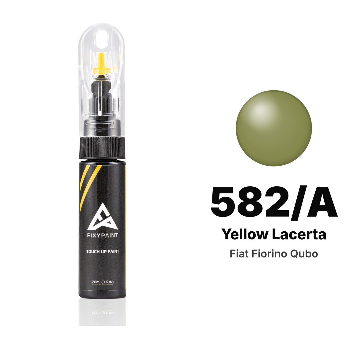 Touch-up paint for Fiat Fiorino Qubo 582/A Yellow Lacerta, Basic kit
