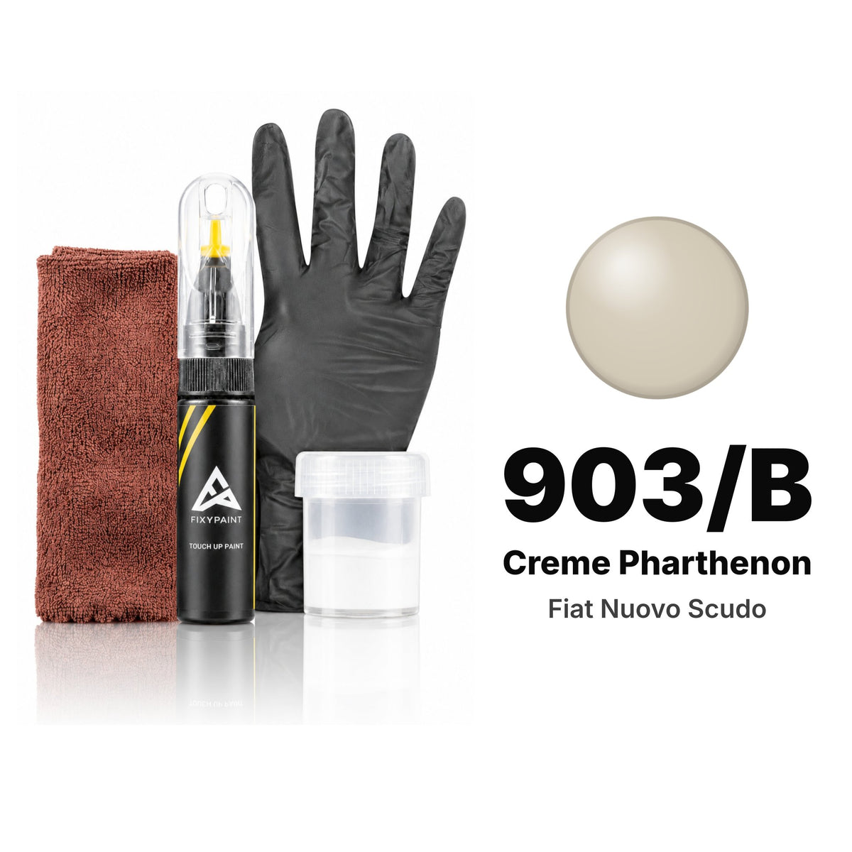 Lackstift für Fiat Nuovo Scudo – 903/B Creme Pharthenon (ab 2007), Set Komplett