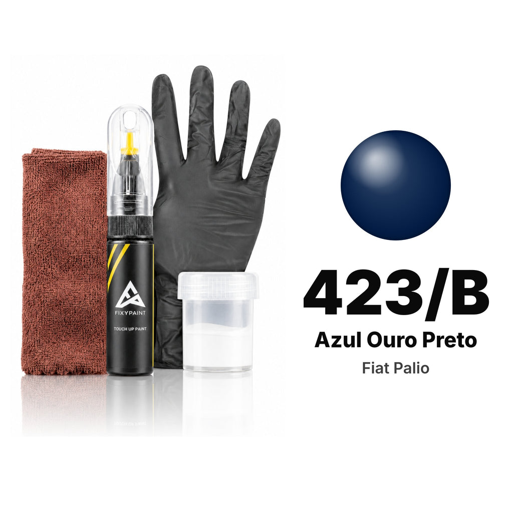 Touch-up paint for Fiat Palio 423/B Azul Ouro Preto, Complete kit