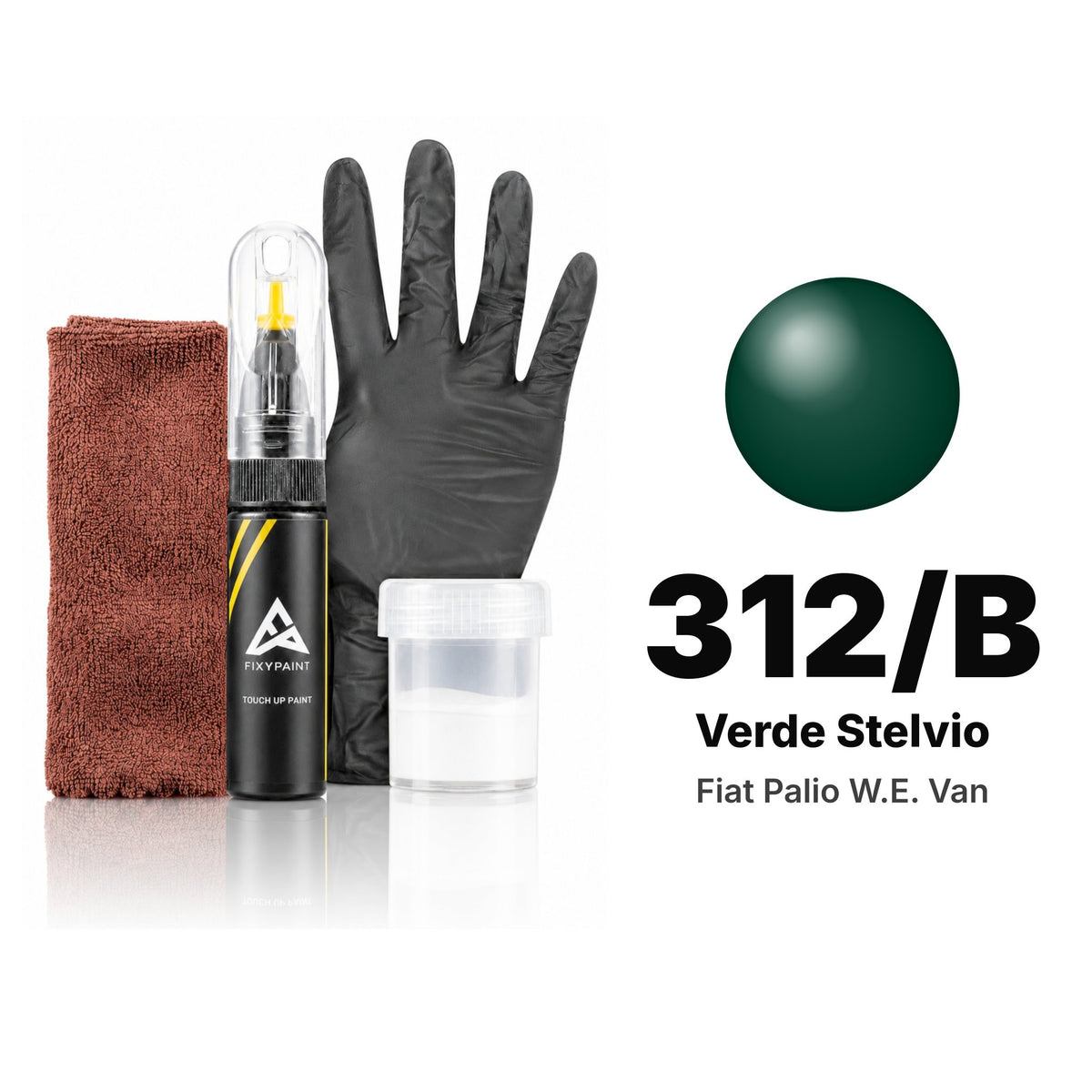 Touch-up paint for Fiat Palio W.E. Van 312/B Verde Stelvio, Complete kit
