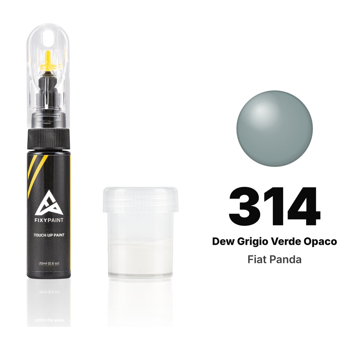 Touch-up paint for Fiat Panda 314 Dew Grigio Verde Opaco, Standard kit