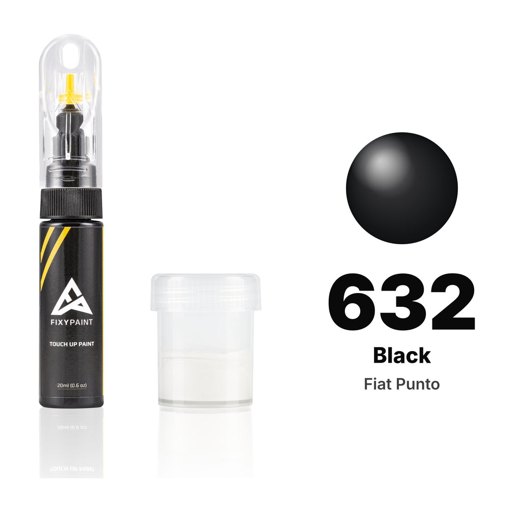 Touch-up paint for Fiat Punto 632 Black, Standard kit