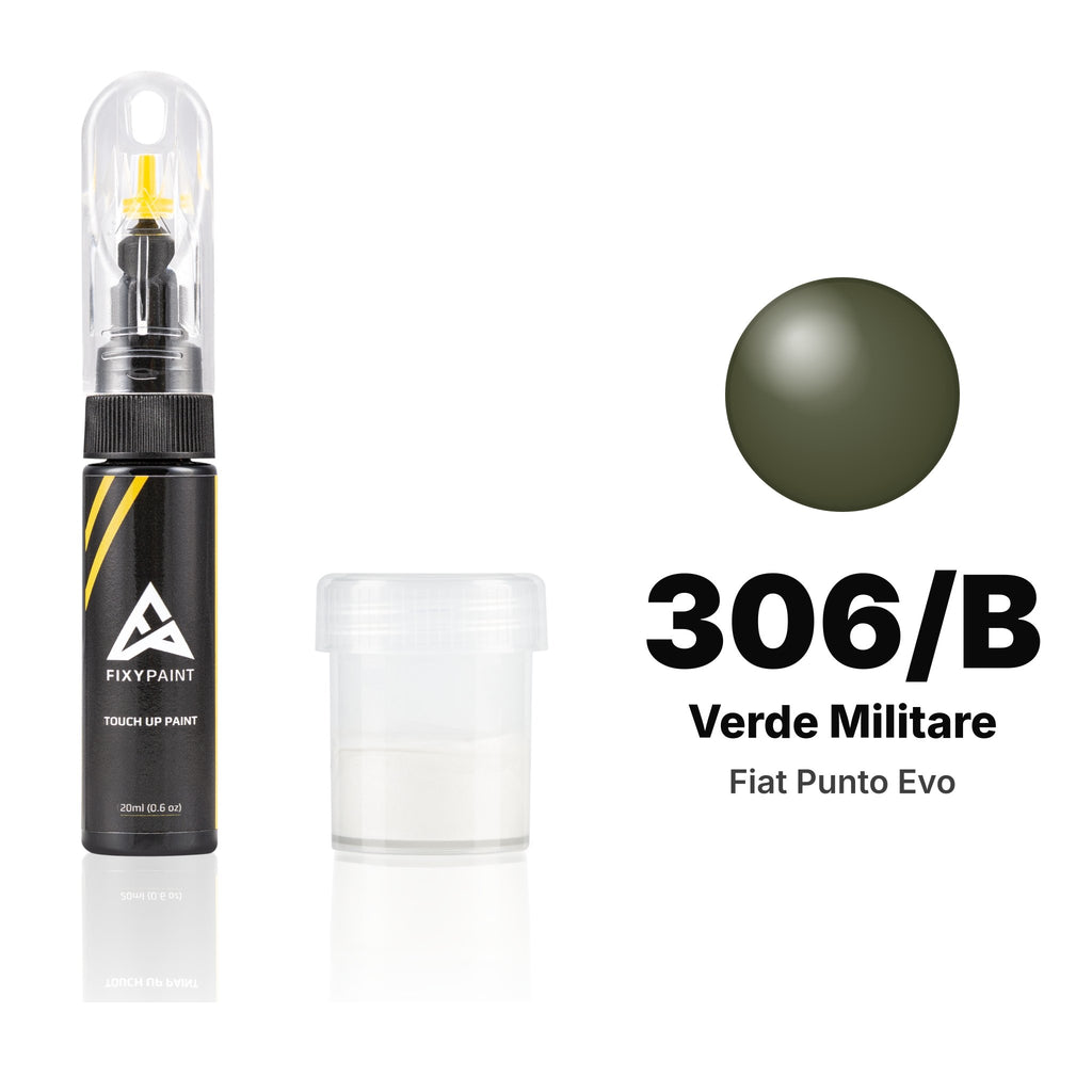 Touch-up paint for Fiat Punto Evo 306/B Verde Militare, Standard kit