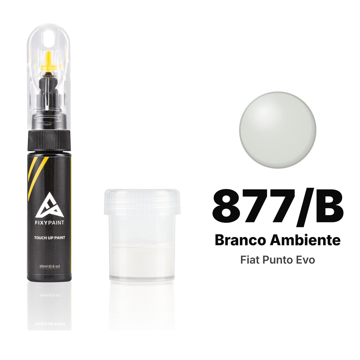 Touch-up paint for Fiat Punto Evo 877/B Branco Ambiente, Standard kit