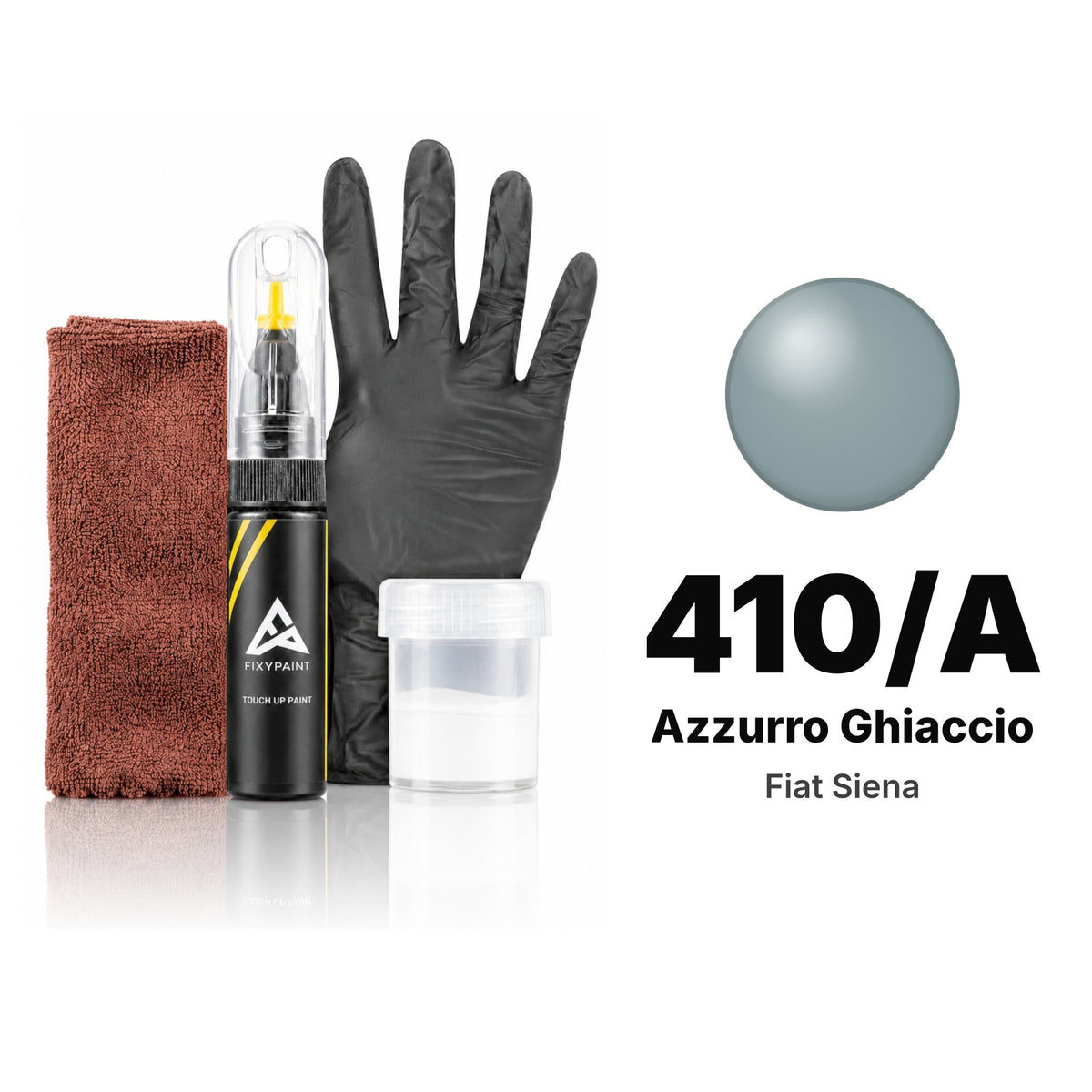 Touch-up paint for Fiat Siena 410/A Azzurro Ghiaccio, Complete kit