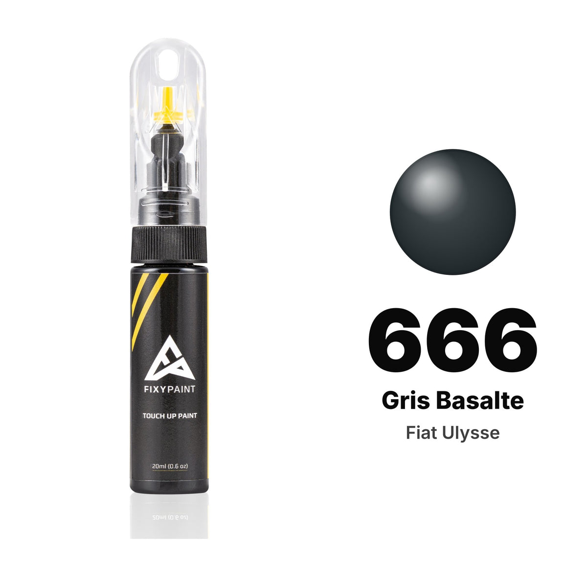 Fiat Ulysse 666 Gris Basalte touch-up paint, Basic kit