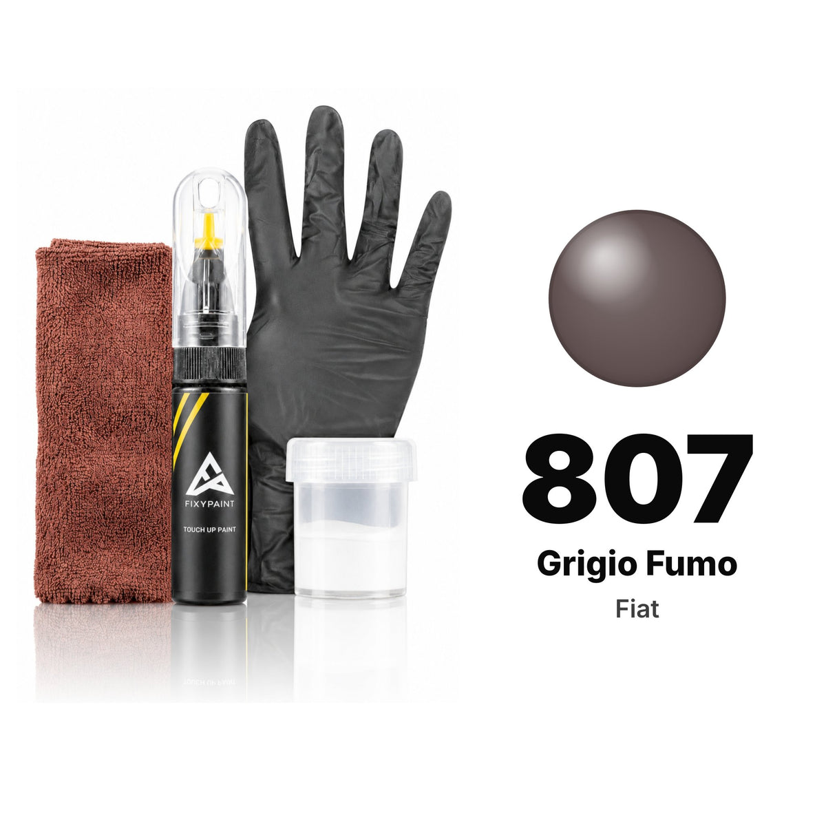 Vernice ritocco per Fiat – 807 Grigio Fumo (tutti i modelli, 1985–1989), kit Completo
