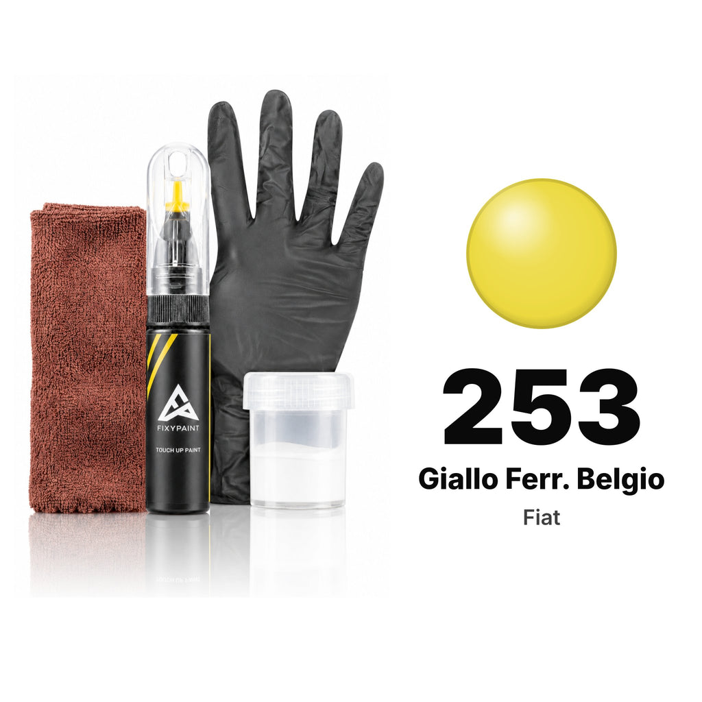 Touch-up paint for Fiat 253 Giallo Ferr. Belgio, Complete kit
