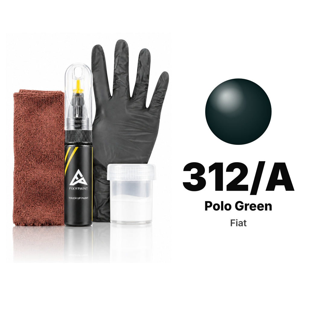 Touch-up paint for Fiat 312/A Polo Green, Complete kit