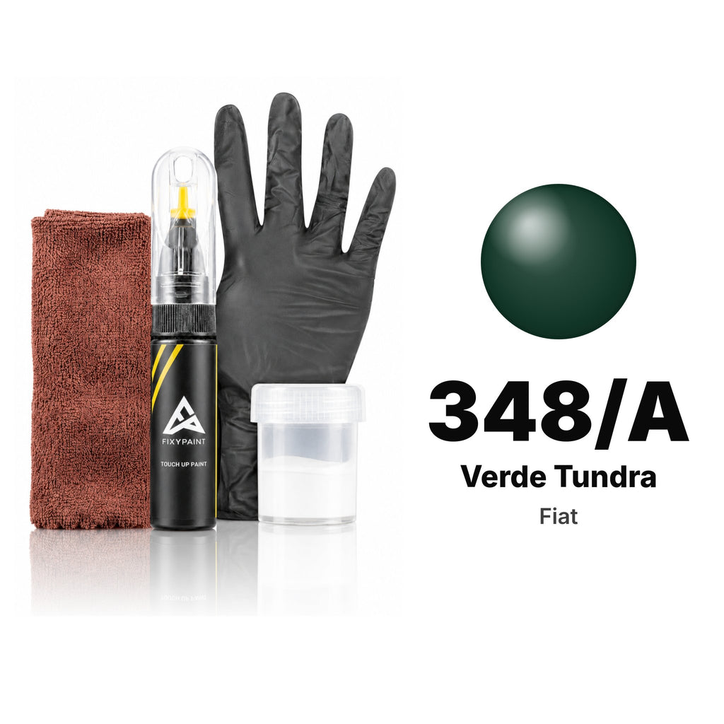 Touch-up paint for Fiat 348/A Verde Tundra, Complete kit