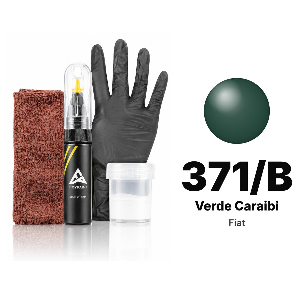 Pintura de retoque para Fiat – 371/B Verde Caraibi (todos los modelos, 2000–2003), kit Completo