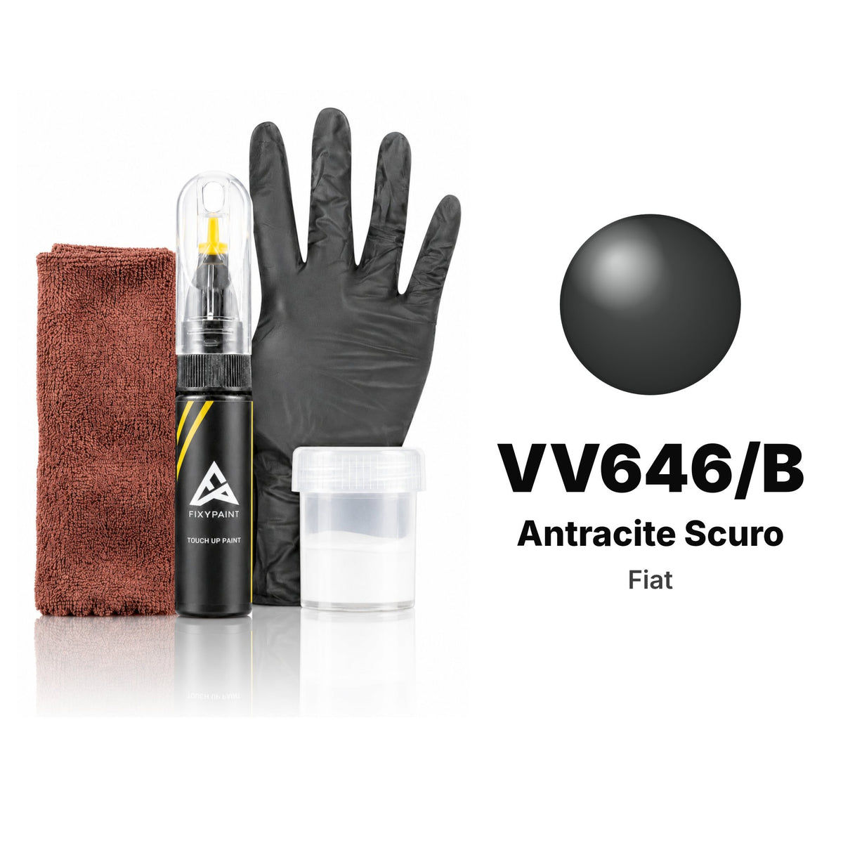 Touch-up paint for Fiat VV646/B Antracite Scuro, Complete kit