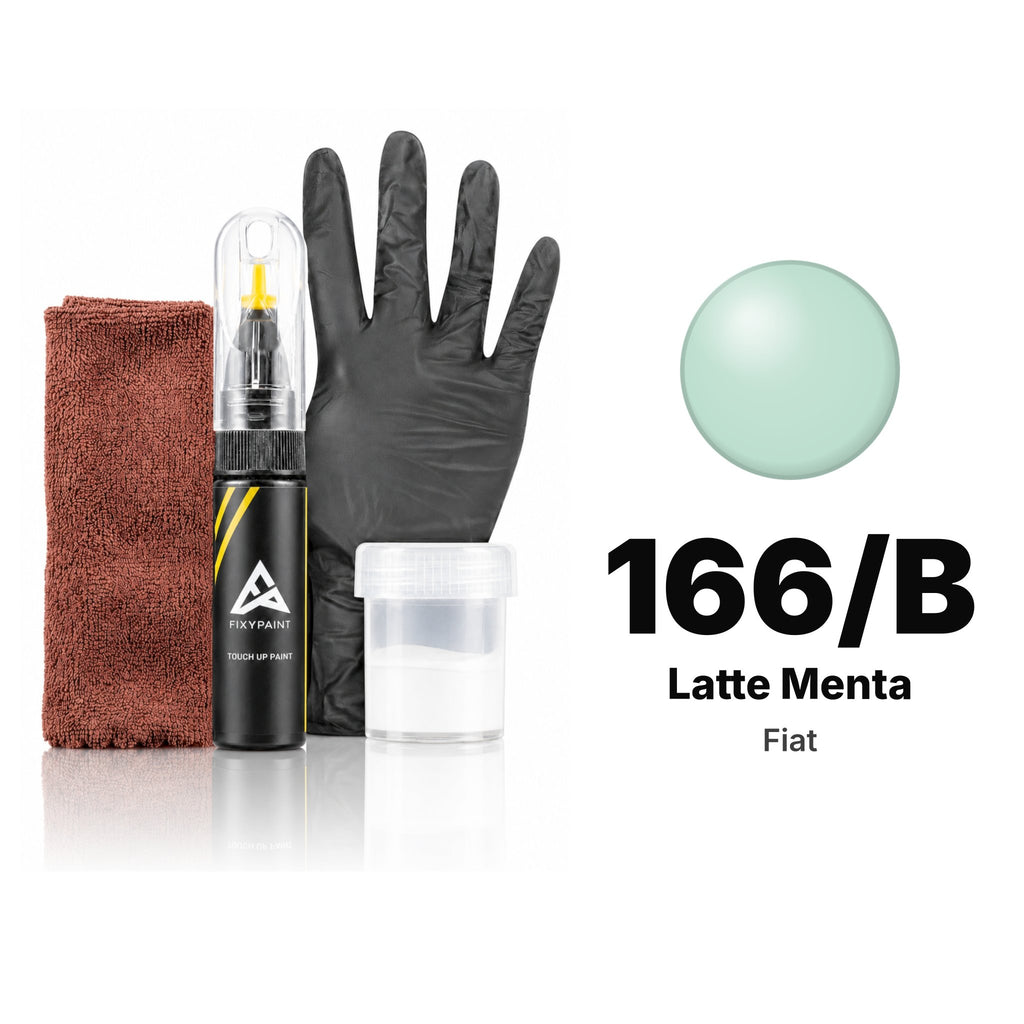Vernice ritocco per Fiat – 166/B Latte Menta (tutti i modelli, 2013, 2017–2020), kit Completo