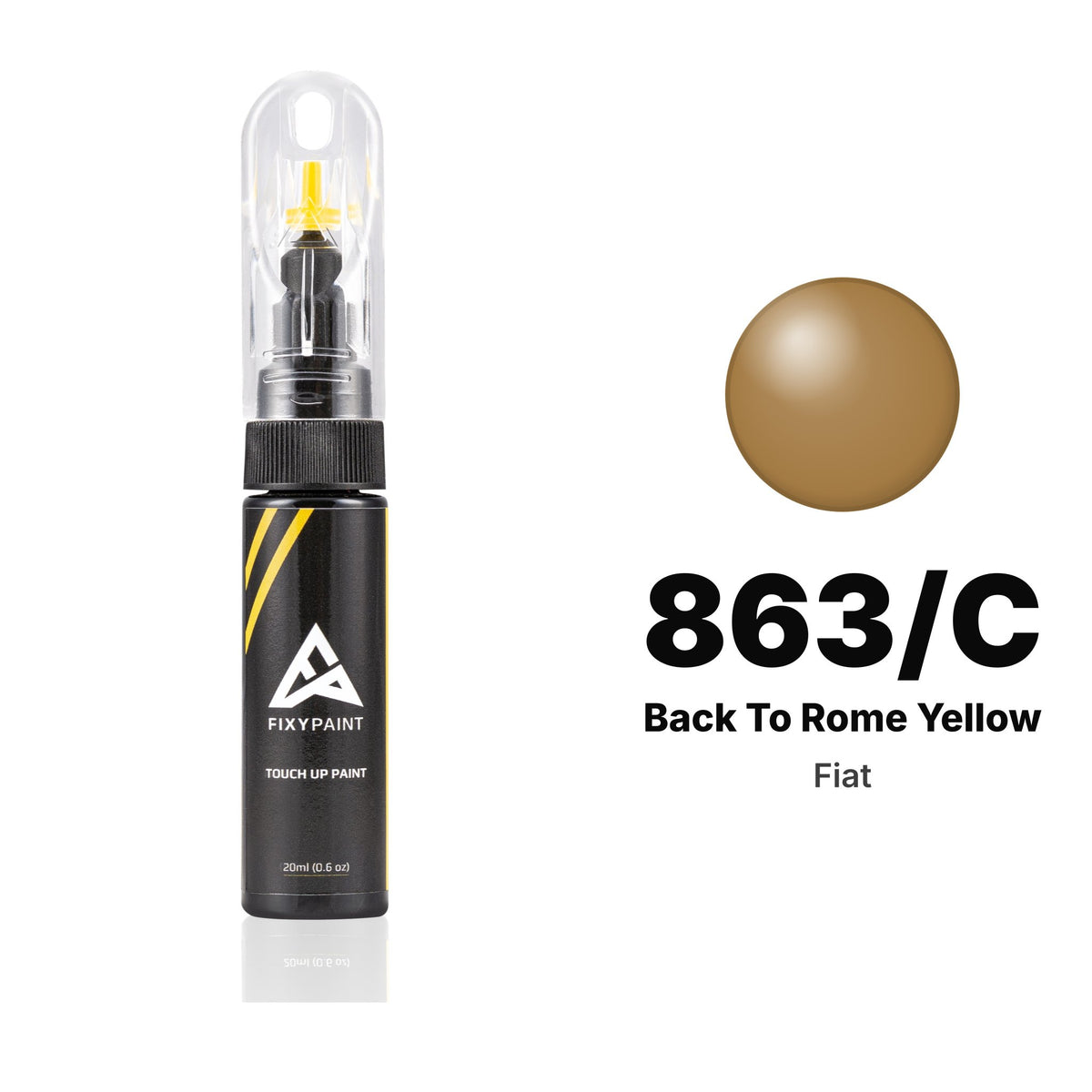 Touch-up paint for Fiat 863/C Back To Rome Yellow, Basic kit