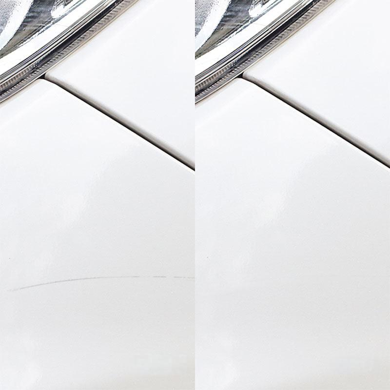 Avant et après une retouche de peinture : Impacts sur le capot