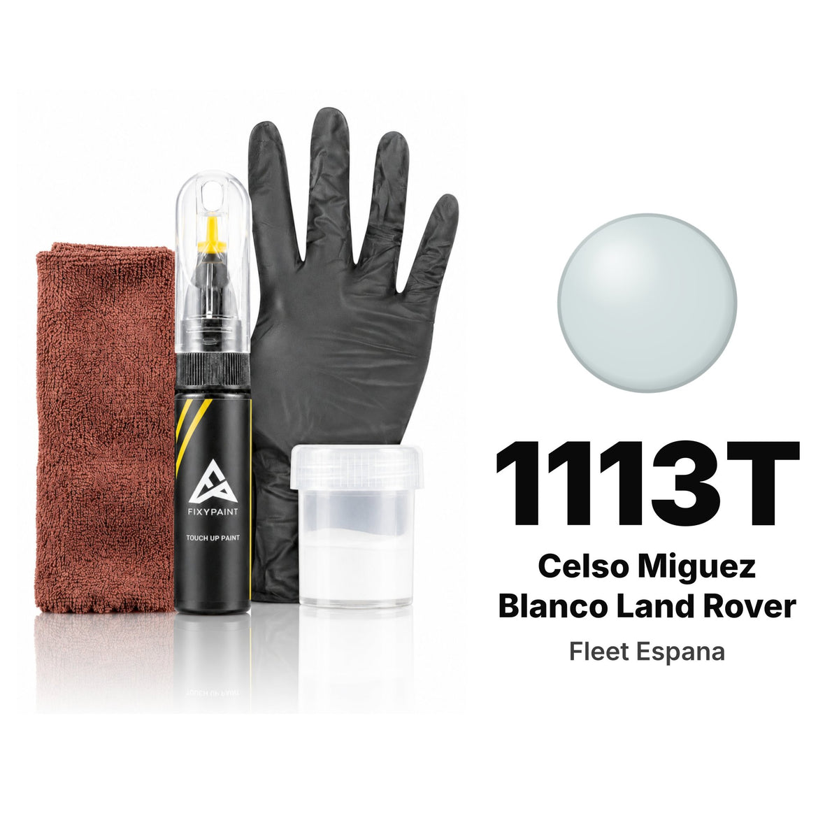 Touch-up paint for Fleet Espana 1113T Celso Miguez Blanco Land Rover, Complete kit