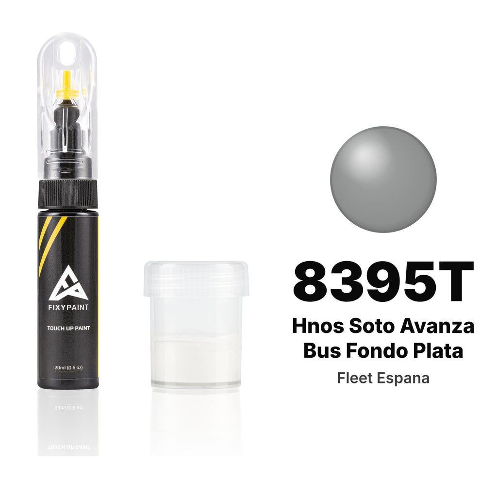 Touch-up paint for Fleet Espana 8395T Hnos Soto Avanza Bus Fondo Plata, Standard kit