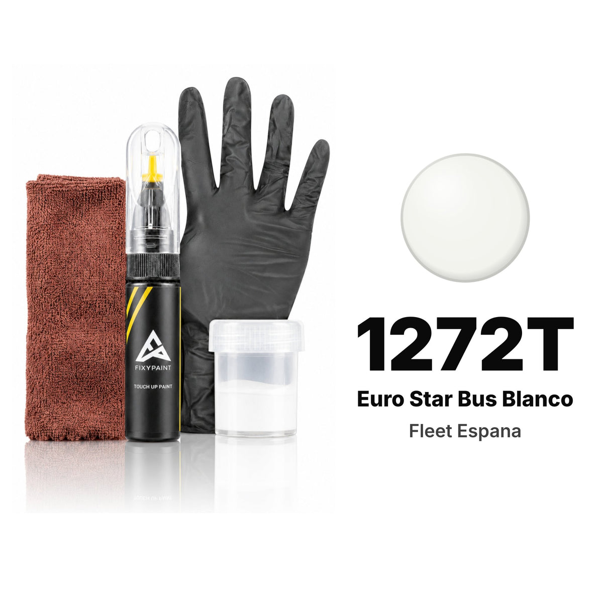 Touch-up paint for Fleet Espana 1272T Euro Star Bus Blanco, Complete kit