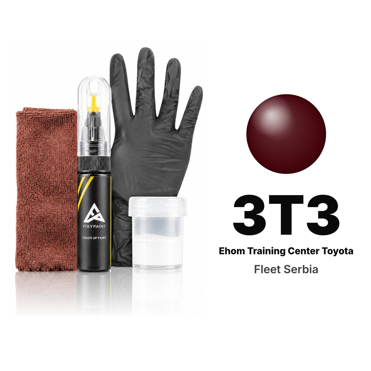 Pintura de retoque para Fleet Serbia – 3T3 Ehom Training Center Toyota (todos los modelos, desde 2025), kit Completo