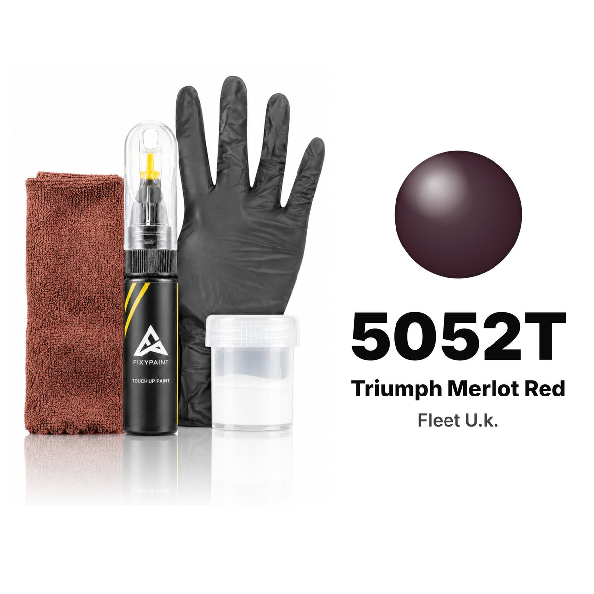 Touch-up paint for Fleet U.k. 5052T Triumph Merlot Red, Complete kit