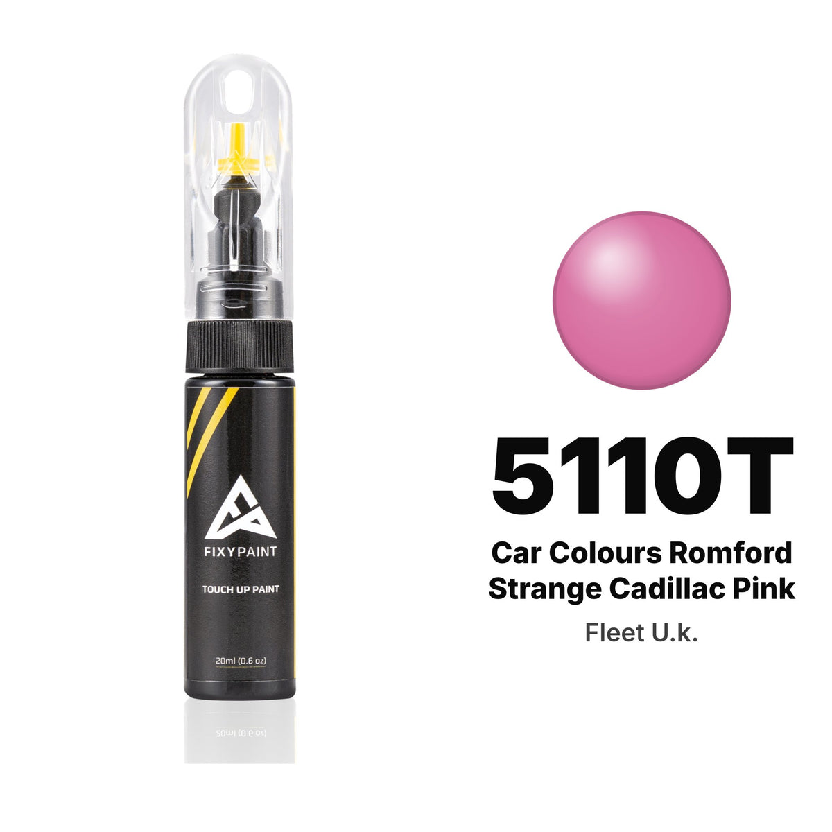 Pintura de retoque para Fleet UK – 5110T Car Colours Romford Strange Cadillac Pink (todos los modelos, desde 2007), kit Básico