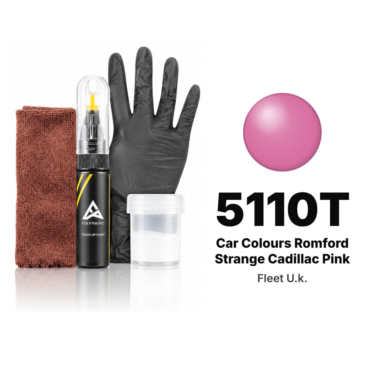 Pintura de retoque para Fleet UK – 5110T Car Colours Romford Strange Cadillac Pink (todos los modelos, desde 2007), kit Completo