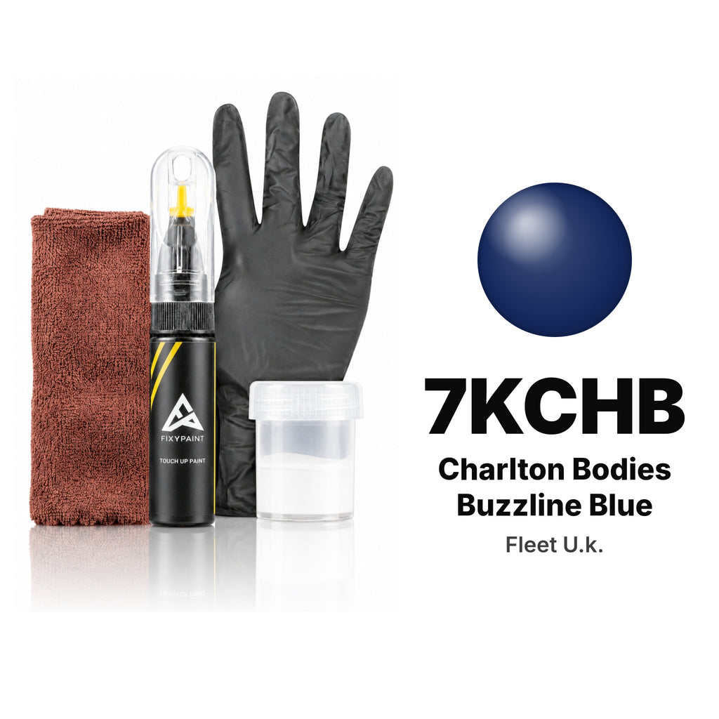 Touch-up paint for Fleet U.k. 7KCHB Charlton Bodies Buzzline Blue, Complete kit