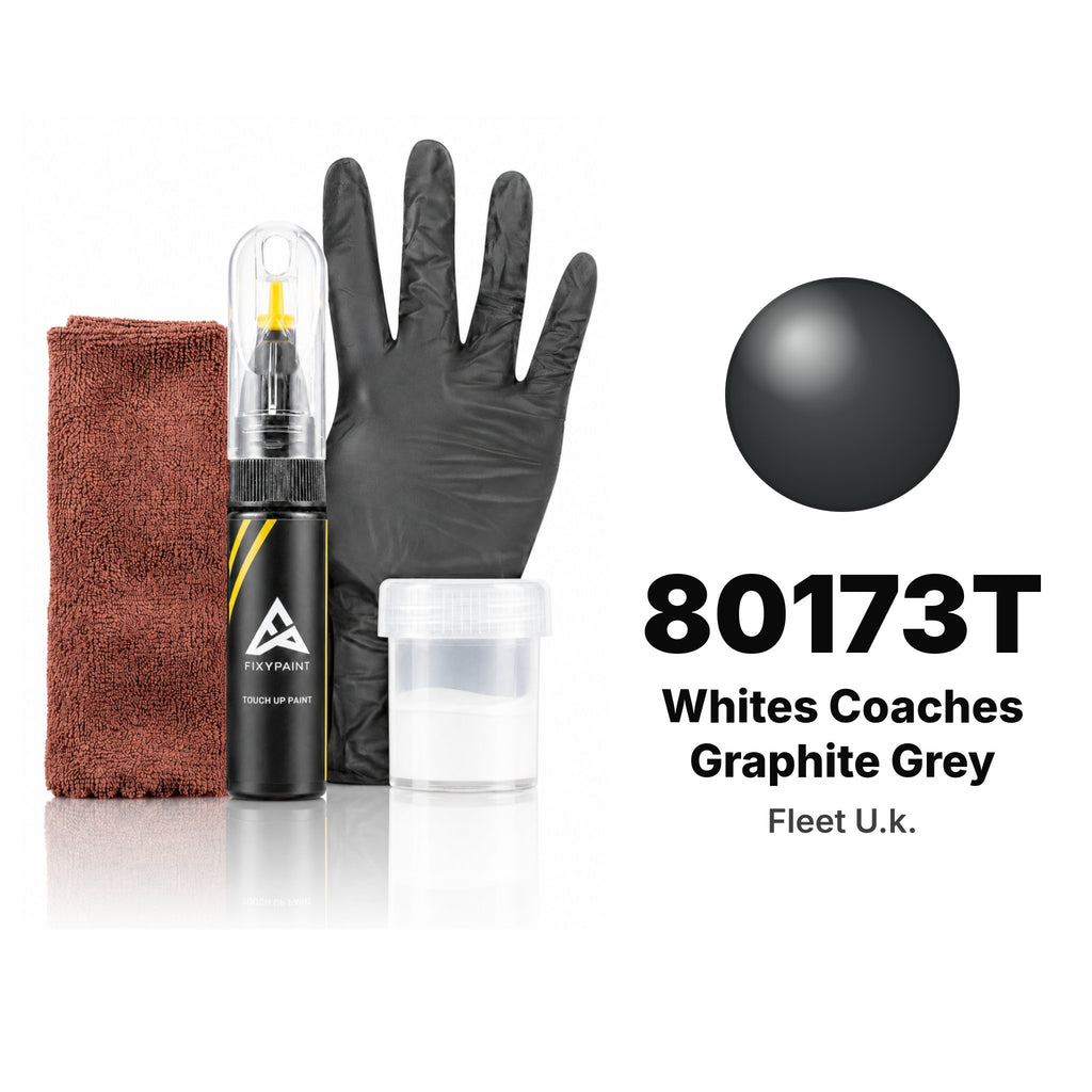 Touch-up paint for Fleet U.k. 80173T Whites Coaches Graphite Grey, Complete kit
