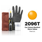 Touch-up paint for Fleet U.k. 2096T Car Colours Romford Storm Yellow, Complete kit