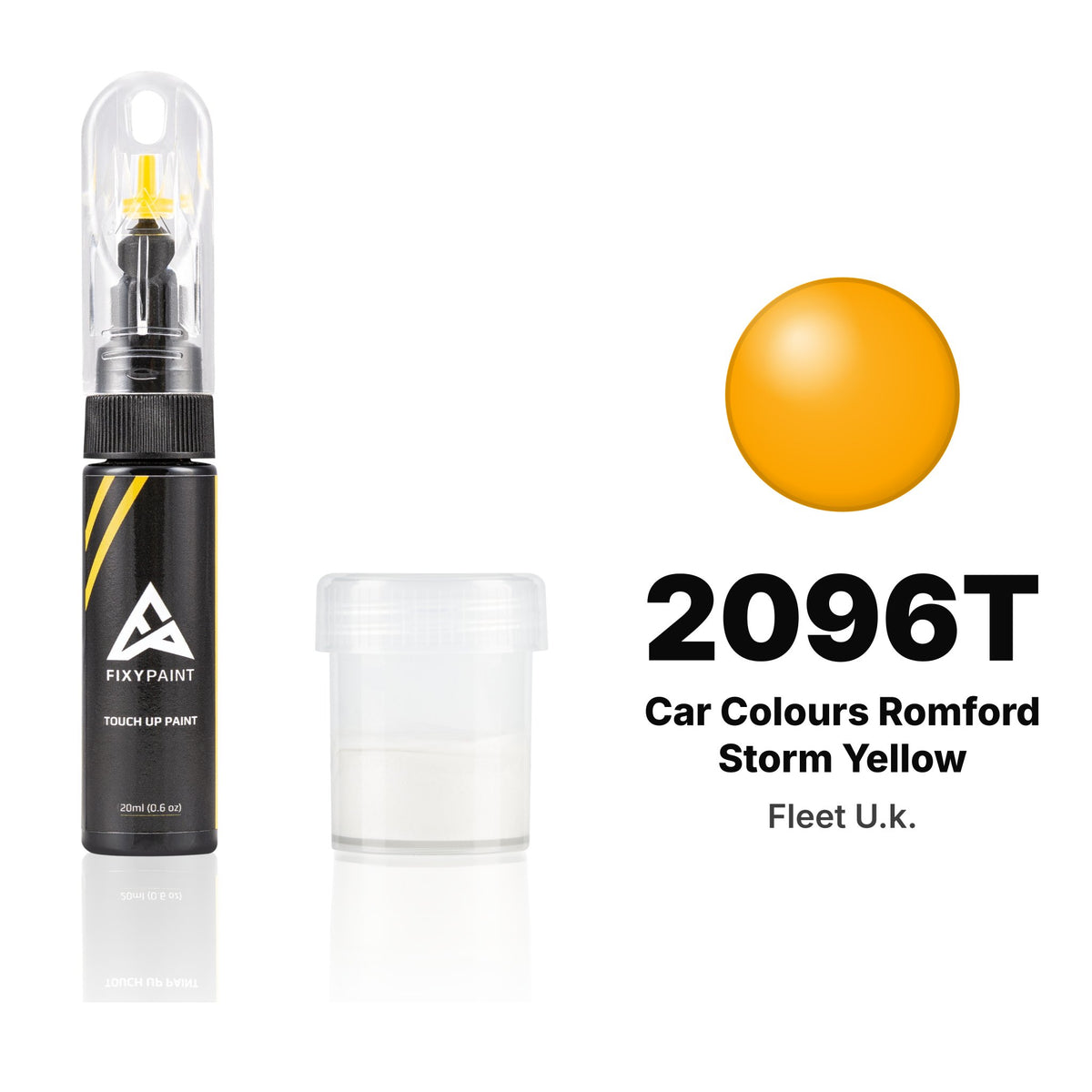 Touch-up paint for Fleet U.k. 2096T Car Colours Romford Storm Yellow, Standard kit