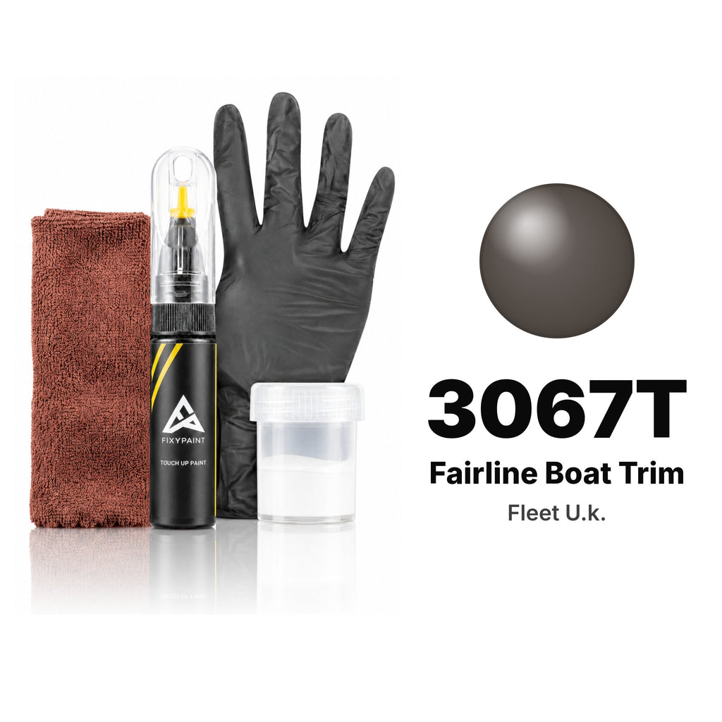Touch-up paint for Fleet U.k. 3067T Fairline Boat Trim, Complete kit