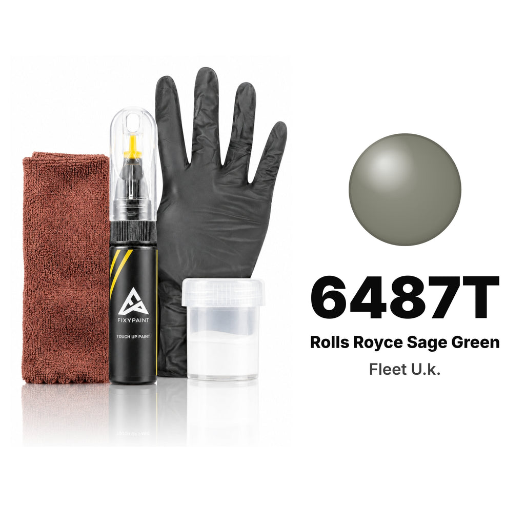 Touch-up paint for Fleet U.k. 6487T Rolls Royce Sage Green, Complete kit