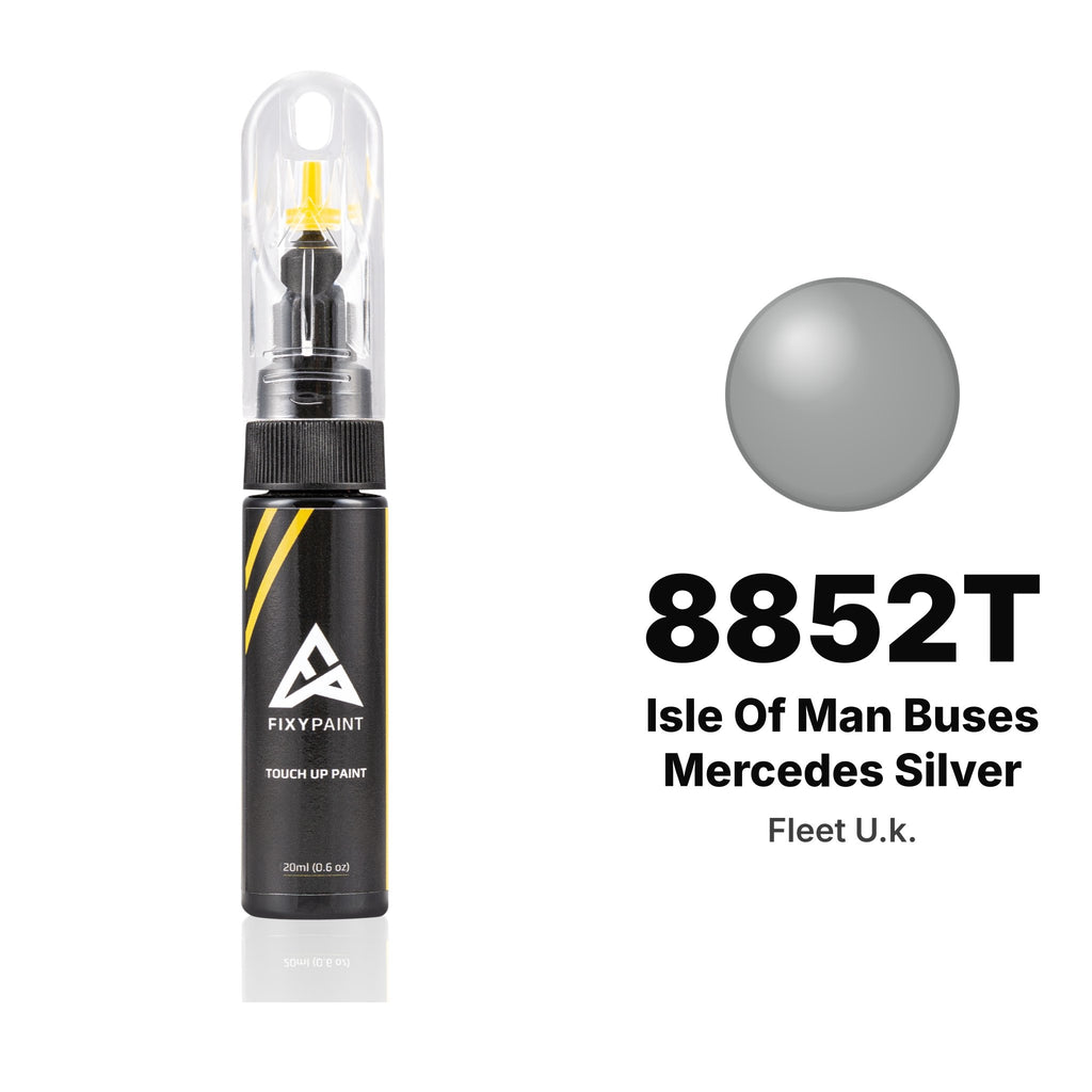 Peinture de retouche pour Fleet UK – 8852T Isle of Man Buses Mercedes Silver (tous modèles, depuis 2019), kit Basique