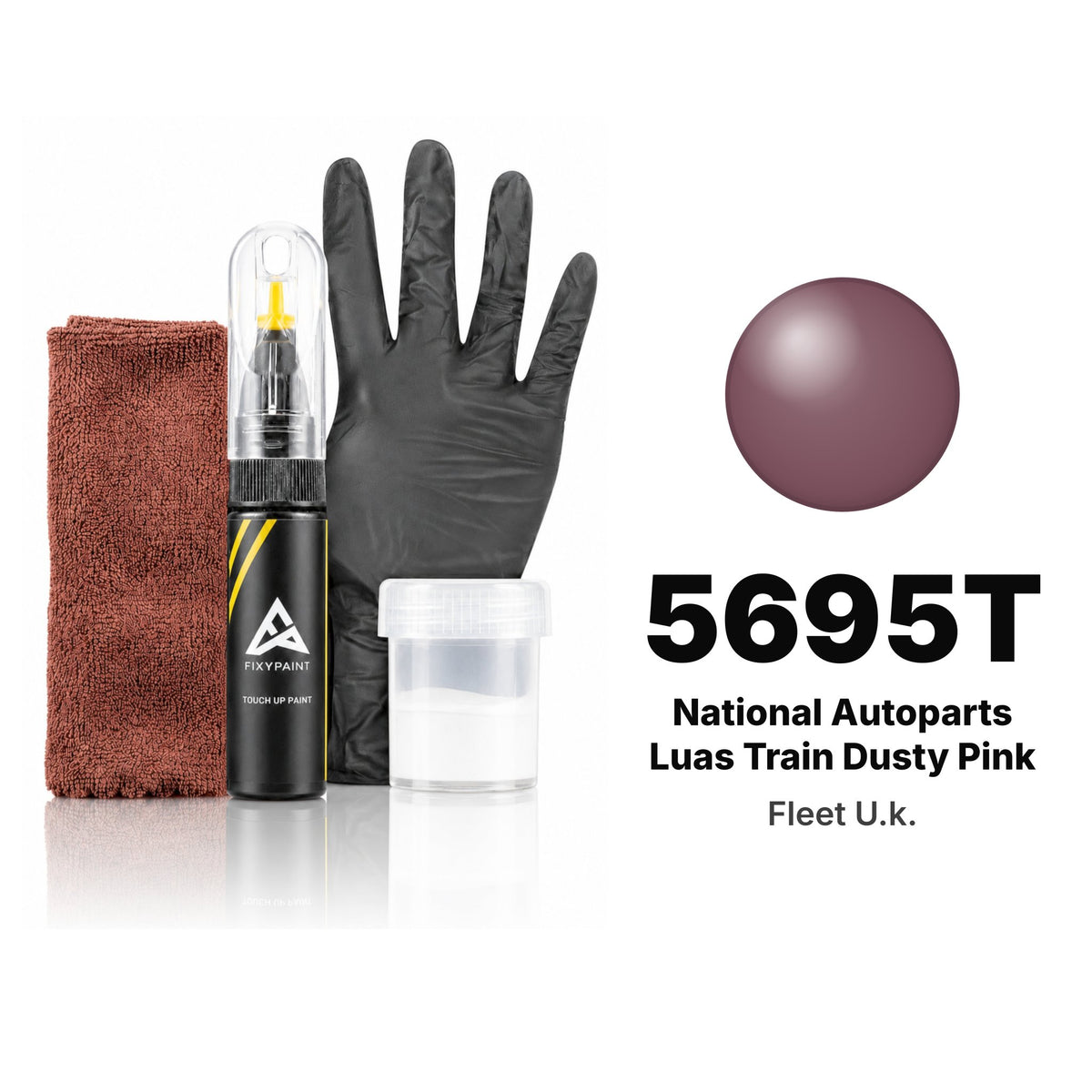 Peinture de retouche pour Fleet UK – 5695T National Autoparts Luas Train Dusty Pink (tous modèles, depuis 2023), kit Complet