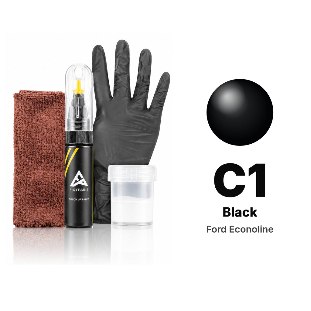 Touch-up paint for Ford Econoline C1 Black, Complete kit