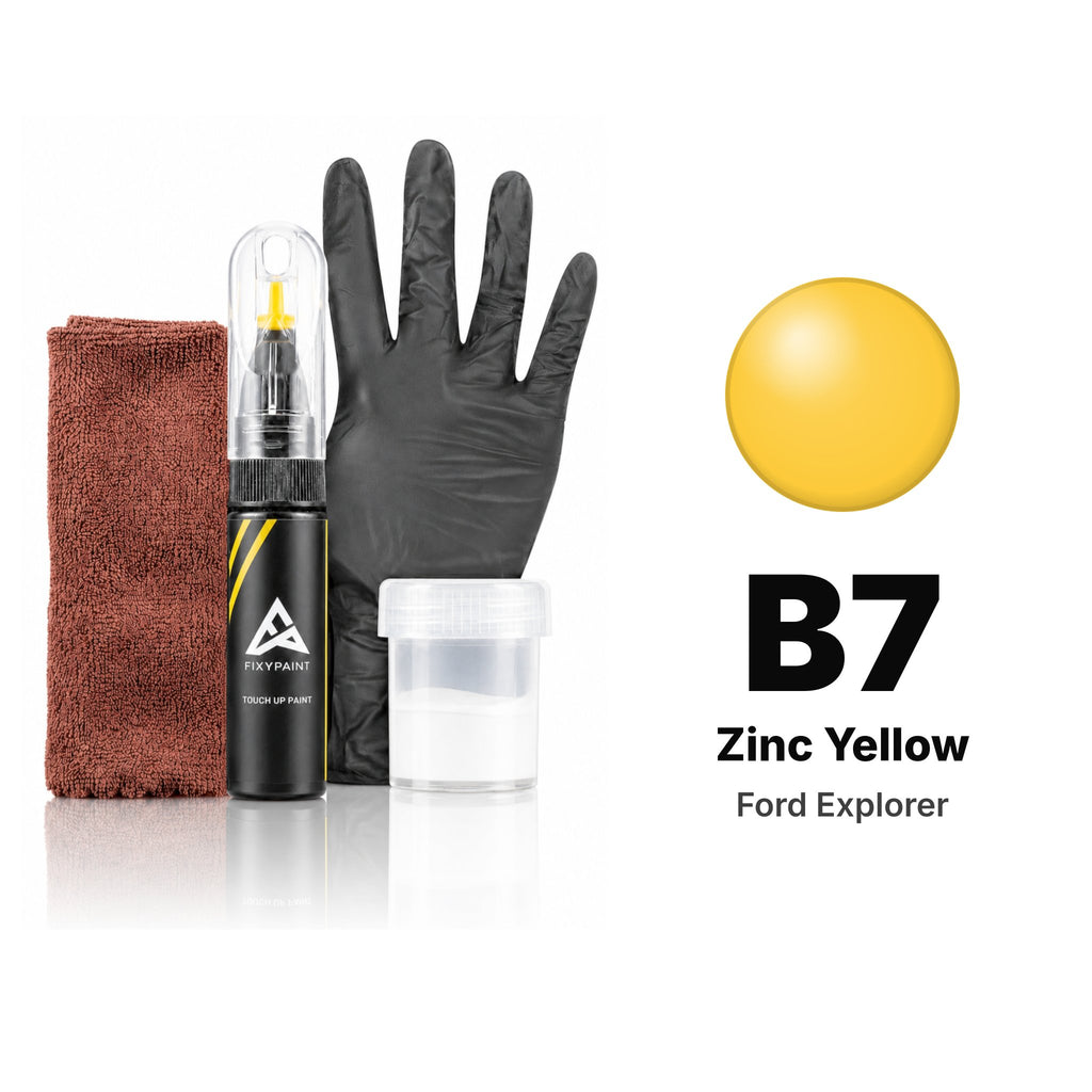 Touch-up paint for Ford Explorer B7 Zinc Yellow, Complete kit